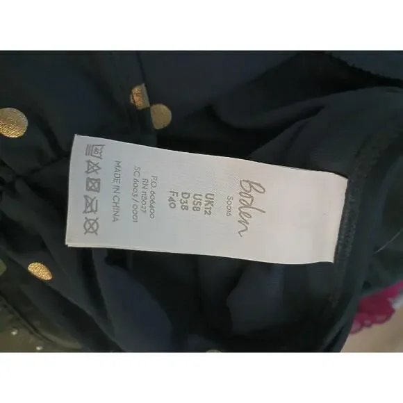 Boden navy blue and gold polka dot halterneck one-piece swimsuit. US 8 - Picture 4 of 4